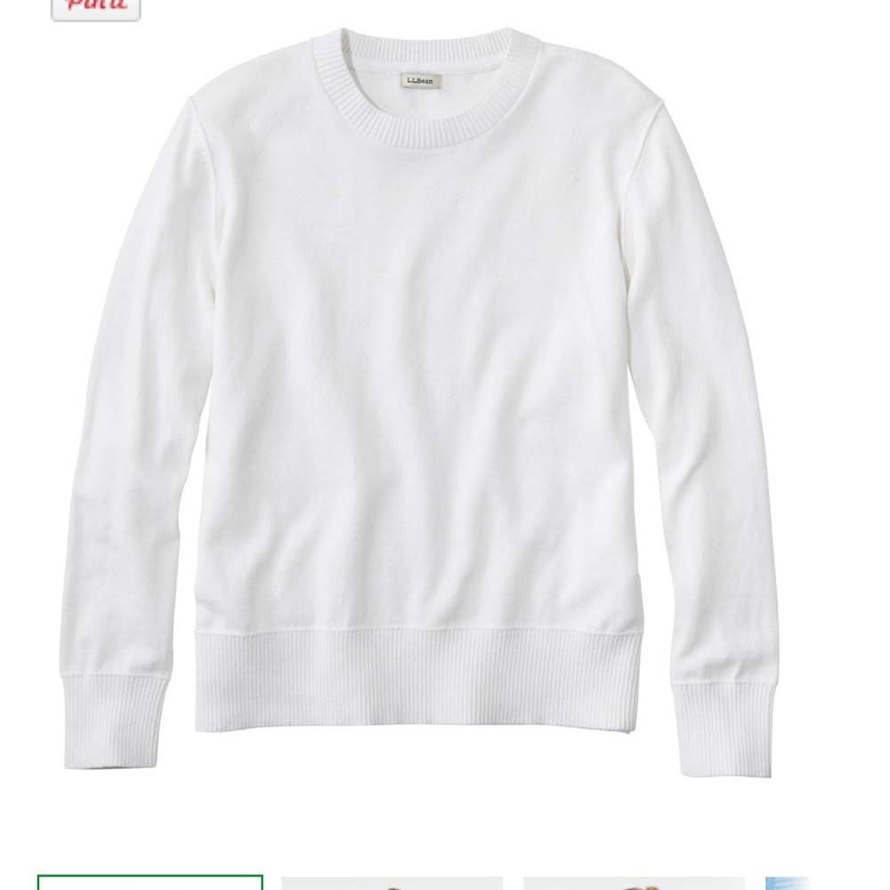 L.L. Bean Women’s Classic White Crewneck Sweater